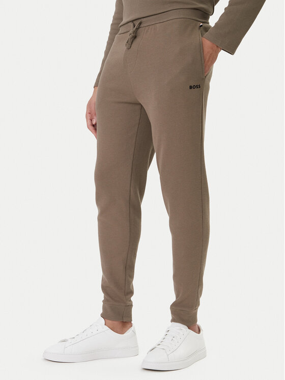BOSS BOSS Долнище анцуг Waffle 50535878 Кафяв Regular Fit