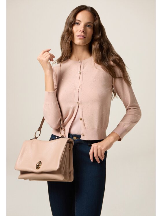 Oltre Oltre Cardigan M503J005265N006 Rosa Slim Fit