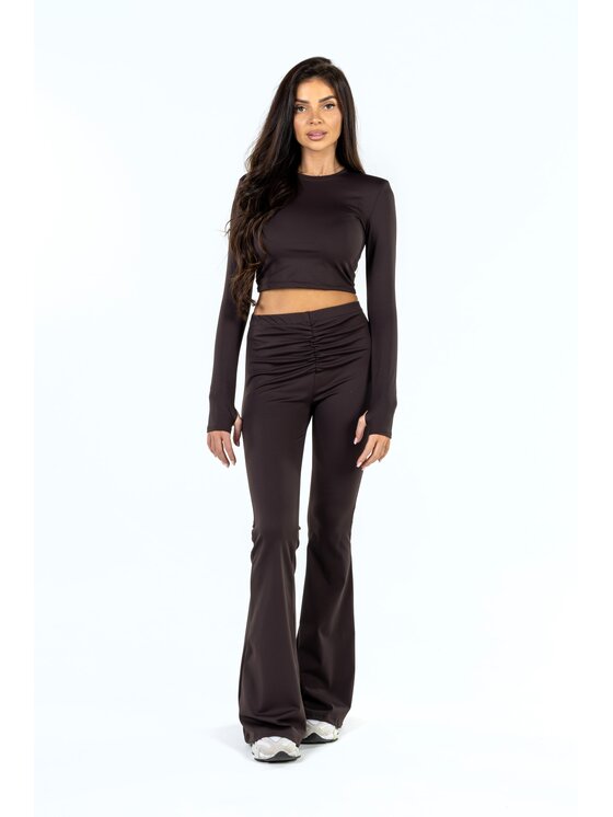 Agatha Studio Agatha Studio Komplet bluzka i spodnie A26ZS-KA-K56 Brązowy Slim Fit