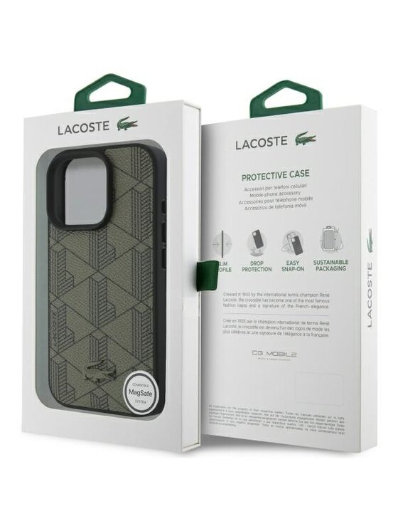 Lacoste Lacoste Etui na telefon Apple iPhone 16 Pro Zielony