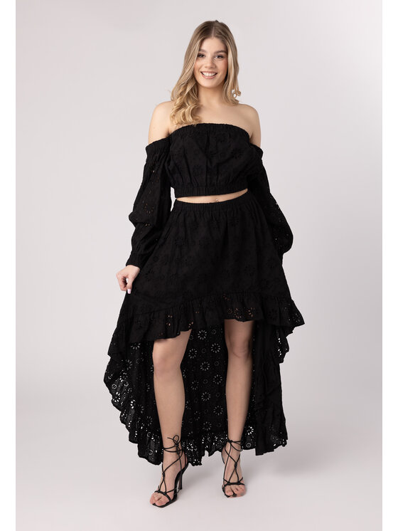 LAURELLA LAURELLA Sukňa Laurella 7UL023249 Čierna Regular Fit