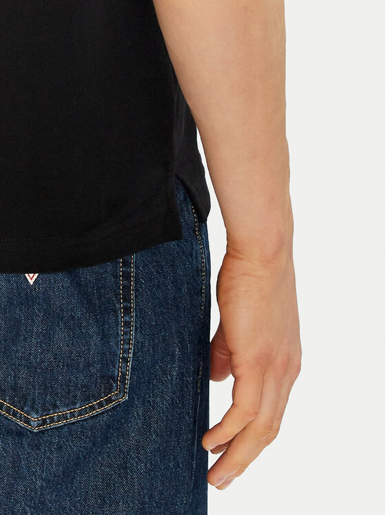 Moose Knuckles Moose Knuckles Поло Everett M34MT712 Чорний Slim Fit