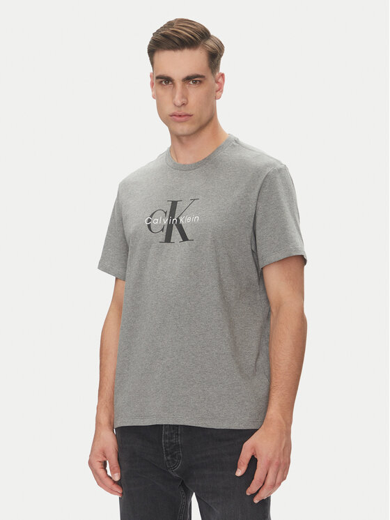 Calvin Klein Jeans Calvin Klein Jeans T-Shirt Hero Monologo LV04RB862G Szary Regular Fit