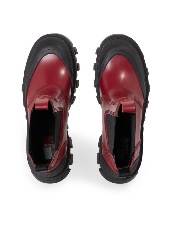 Tommy Jeans Tommy Jeans Боти тип челси Tjw Chunky Chelsea Mix Material EN0EN02375 Червен