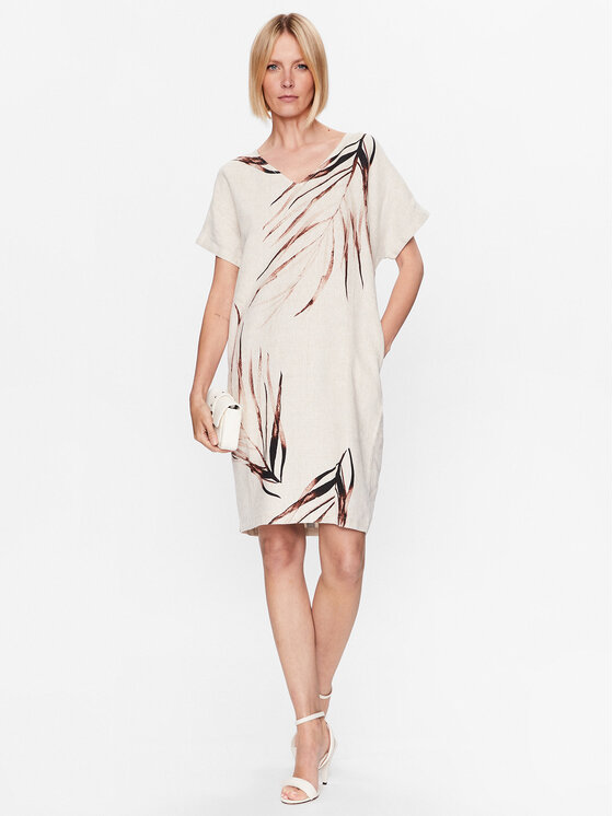 Tatuum Tatuum Kleid für den Alltag Owerti T2309.193 Beige Regular Fit