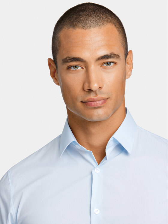 Lindbergh Lindbergh Cămașă 30-203172 Albastru celest Slim Fit