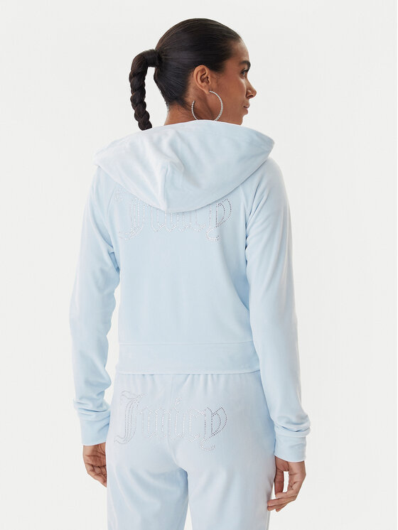 Juicy Couture Juicy Couture Majica dugih rukava Madison JCWAS225306 Svijetloplava Slim Fit