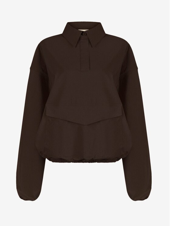 Le Collet Le Collet Bluza DOMINICA Brązowy Oversize