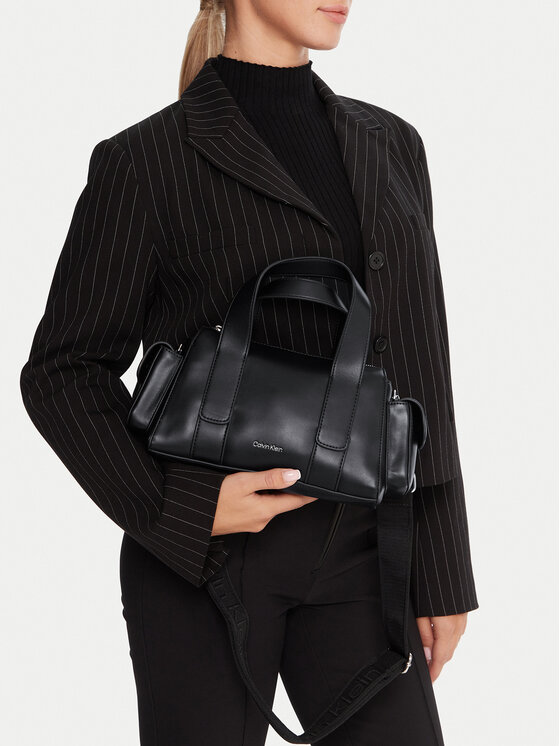 Calvin Klein Torebka Webbing Strap Pocket Bag LV04F3291G Czarny