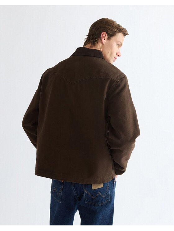 Wrangler Wrangler Kurtka przejściowa UTILITY JACKET Brązowy Regular Fit