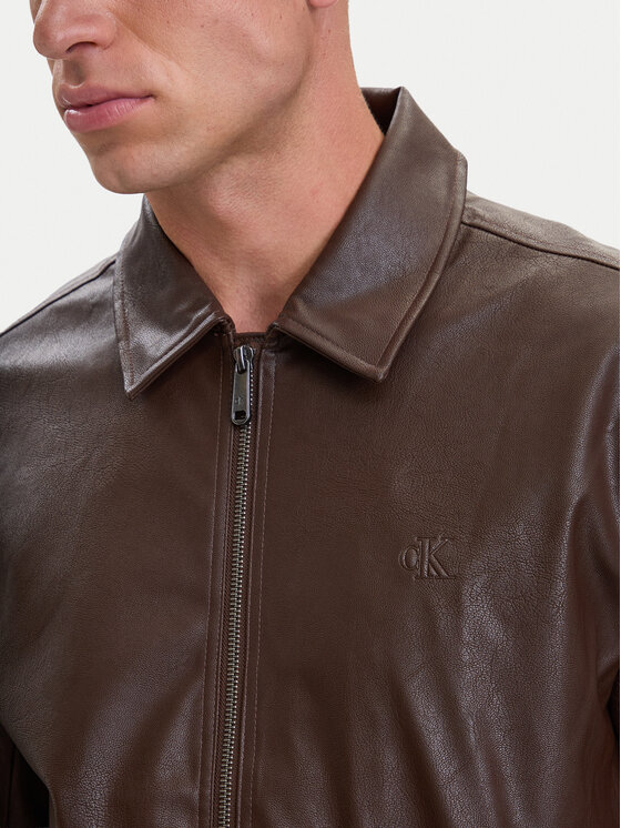 Calvin Klein Jeans Calvin Klein Jeans Μπουφάν από απομίμηση δέρματος LV04RH413G Καφέ Regular Fit