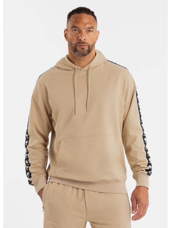 PITBULL PITBULL Bluza Bluza męska z kapturem TAPE NUGGET S Beżowy Regular Fit