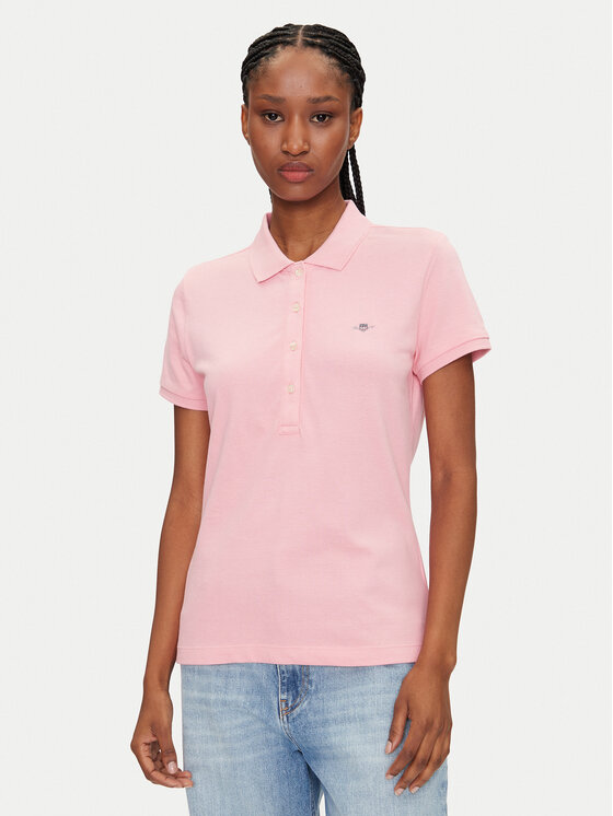 Gant Gant Polokošile Sheild 4200870 Růžová Slim Fit