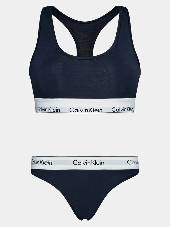 Calvin Klein Underwear Completo intimo Unlined Bra Set 000QF6703E Blu