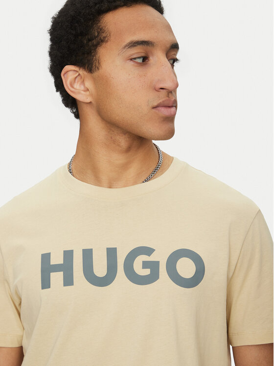 HUGO HUGO Tričko Dulivio 50467556 Béžová Regular Fit