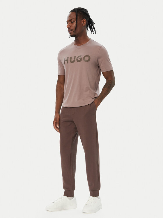 HUGO HUGO T-särk Dulivio 50467556 Pruun Regular Fit