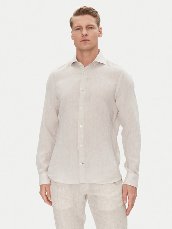 JOOP! JOOP! Cămașă 17 JSH-146Pai-W 30046075 Écru Slim Fit