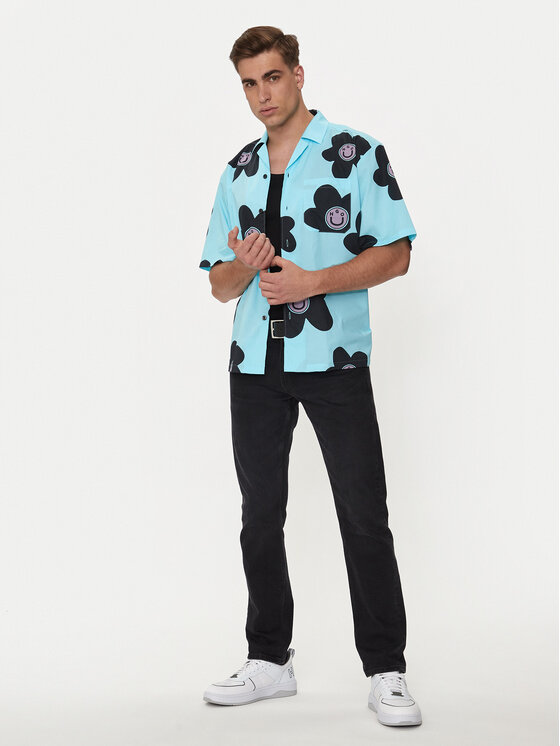 HUGO Hugo Koszula Eligino 50513855 Niebieski Oversize