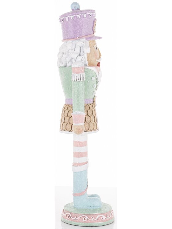 MIAhome MIAhome Figurka pastelowy Dziadek do Orzechów 36x11 cm Różowy