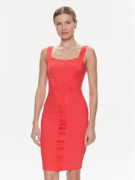 Marciano Guess Marciano Guess Koktejlové šaty 4RGK13 6869Z Červená Slim Fit