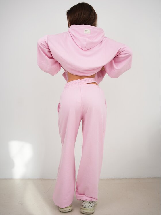 MissDenim MissDenim Spodnie dresowe Double Belt Sweatpants Różowy Oversize