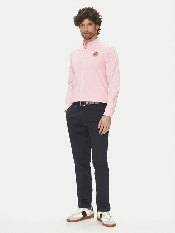 La Martina La Martina Camicia Anselmo MACG01 OX092 Rosa Regular Fit
