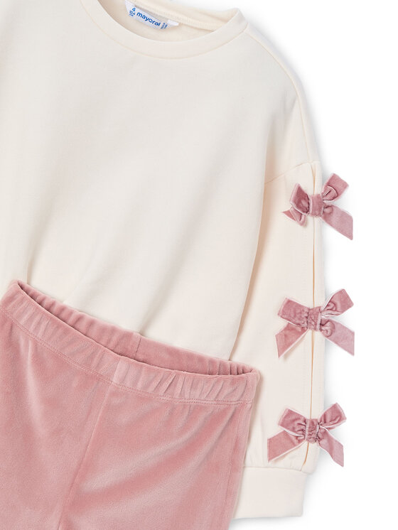 Mayoral Mayoral Set majica dugih rukava i leggins 4725 Ružičasta Regular Fit
