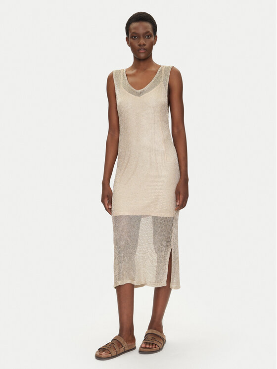 Iconique Iconique Večerní šaty IC25-012 Zlatá Regular Fit