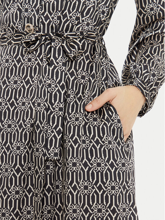 Rinascimento Rinascimento Rochie tip cămașă CFC0119895003 Negru Regular Fit