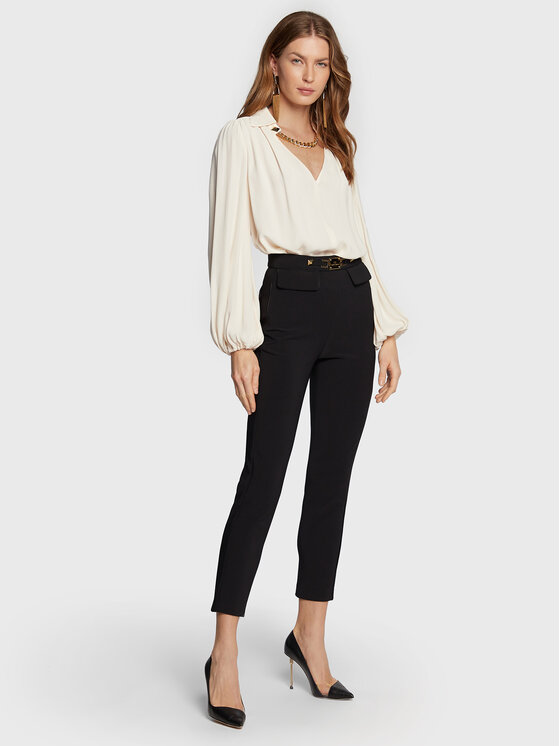 Pantaloni di tessuto PA-035-27E2 Nero Slim Fit