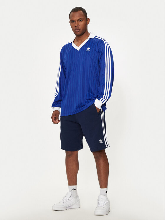 adidas Longsleeve adicolor Pique Football IX5227 Blau Regular Fit Modivo