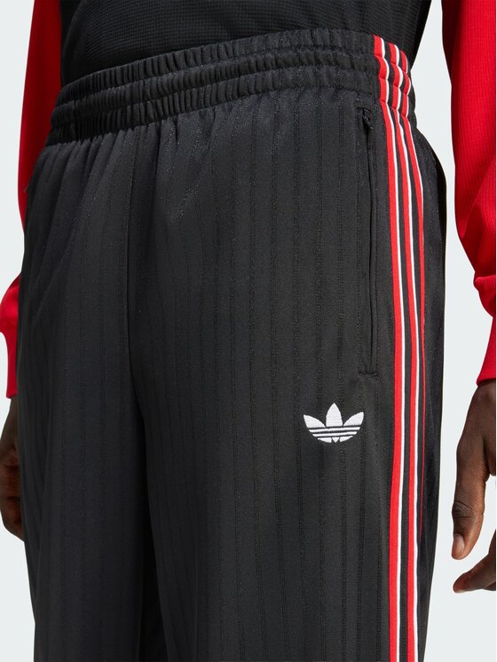 adidas adidas Spodnie dresowe Firebird loose pinstripes Czarny Loose Fit
