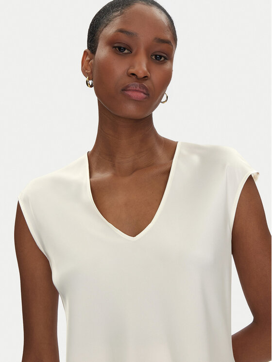Rinascimento Rinascimento Bluza CFC0122604003 Écru Regular Fit