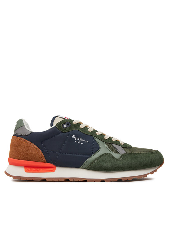 Pepe Jeans Pepe Jeans Sneakersy Brit Mix M PMS40006 Kaki