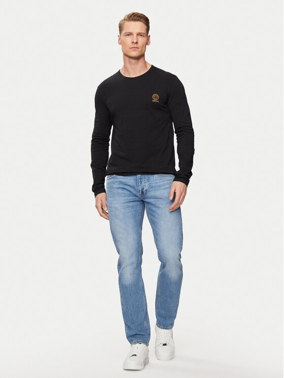 Versace Versace Komplet longsleeve AU10197 Kolorowy Slim Fit