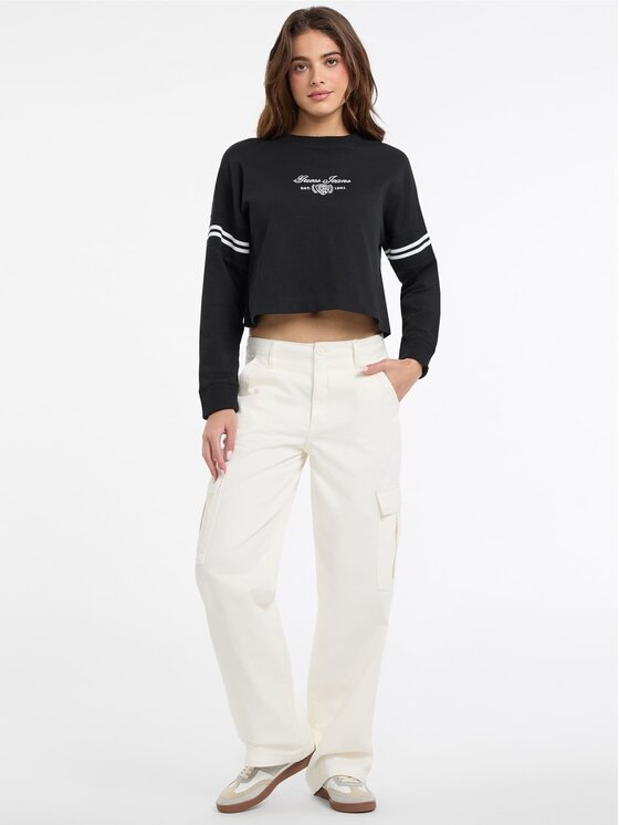 Guess Jeans Guess Jeans Μπλούζα 178892 Μαύρο Classic Fit