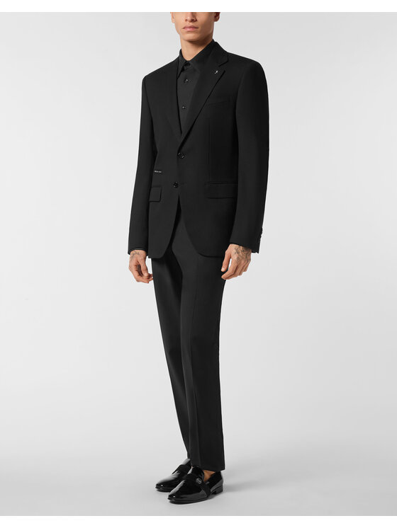 PHILIPP PLEIN PHILIPP PLEIN Marynarka 25449 Czarny Regular Fit
