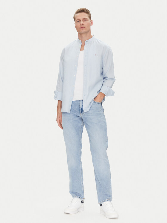 Tommy Hilfiger Tommy Hilfiger Πουκάμισο MW0MW40716 Γαλάζιο Regular Fit