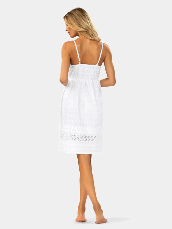 Feba Feba Sukienka letnia F237 Biały Regular Fit