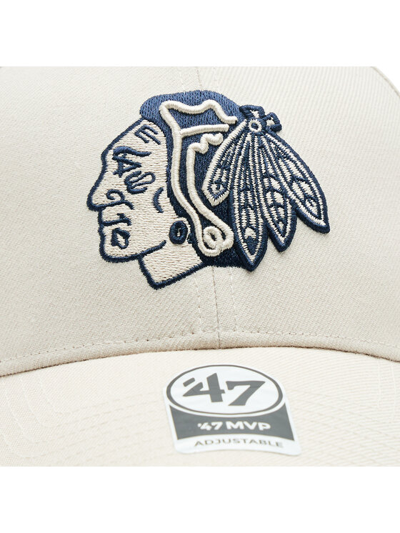 47 Brand 47 Brand Șapcă NHL Chicago Blackhawks '47 MVP SNAPBACK H-MVPSP04WBP-BN Écru