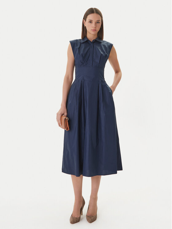 Guess Guess Každodenné šaty W6GKA0 W2353 Tmavomodrá Regular Fit