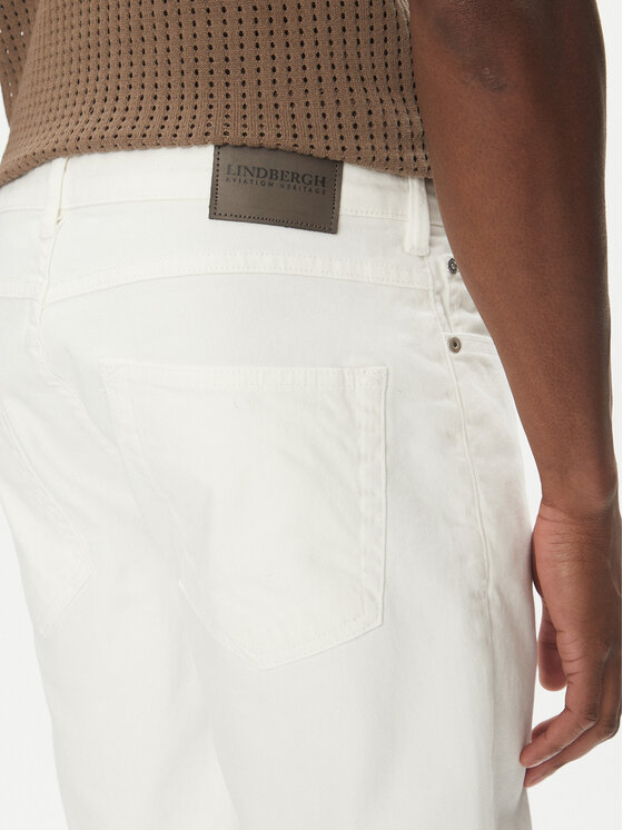 Lindbergh Lindbergh Džínové šortky 30-550002WHI Bílá Regular Fit