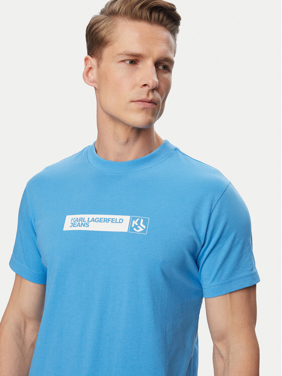 Karl Lagerfeld Jeans Karl Lagerfeld Jeans T-Shirt A1M17112 Blau Slim Fit