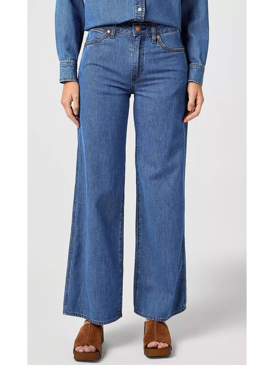 Wrangler Wrangler Jeansy World Wide 661 Niebieski Basic Fit