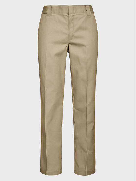 Dickies Bavlnené nohavice Work DK0A4XK9KHK Béžová Slim Fit
