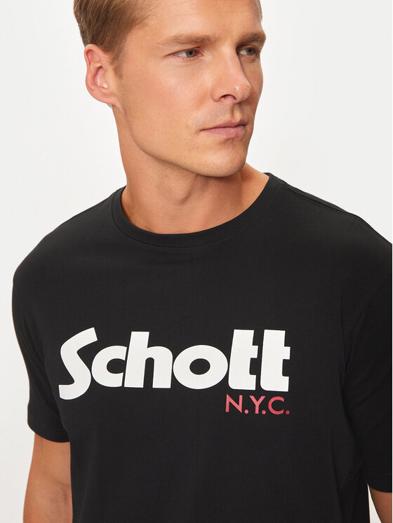 SCHOTT N.Y.C. SCHOTT N.Y.C. T-shirt TSLOGO Crna Regular Fit