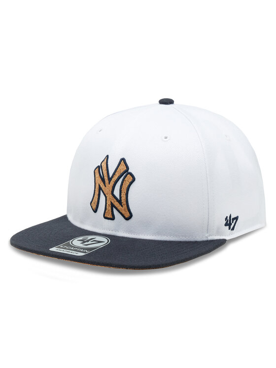 Șapcă 47 Brand MLB New York Yankees Corkscrew 47 CAPTAIN B-CORKS17WBP-WH Alb