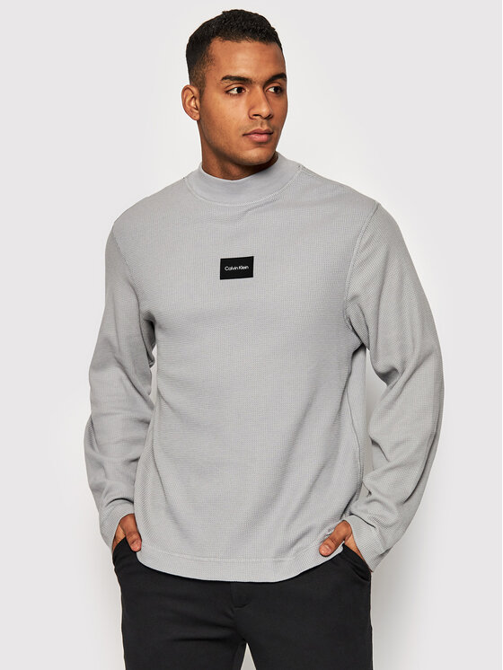 Longsleeve Textured Grid K10K109053 Grigio Regular...