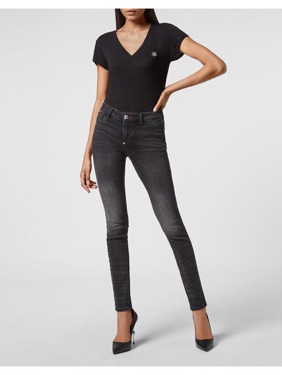 PHILIPP PLEIN PHILIPP PLEIN Jegginsy 1703 Czarny Jegging Fit