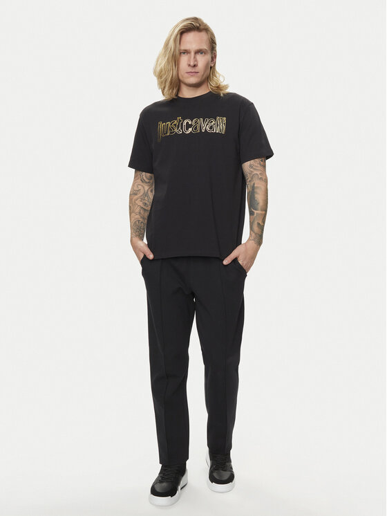 Just Cavalli Just Cavalli T-Shirt 76OAHG15 Schwarz Regular Fit